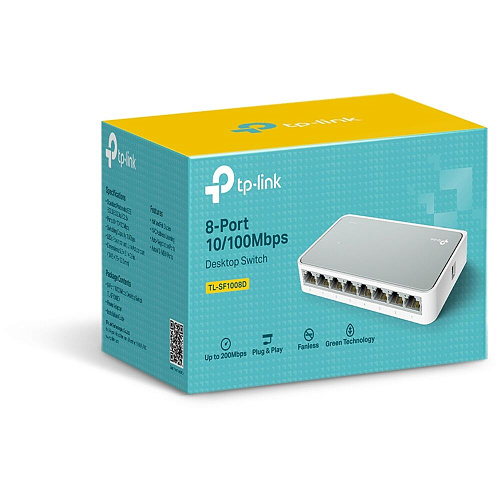 Коммутатор TP-LINK TL-SF1008D неуправляемый 8 портов 10/100Мбит/с