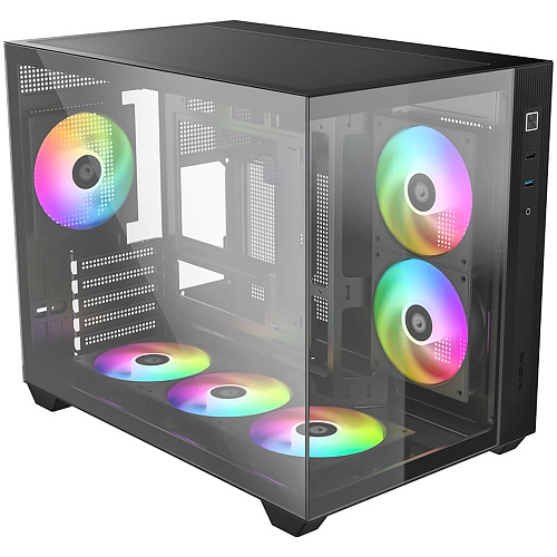 Корпус MicroATX Miditower ID-Cooling View 500 ARGB Black