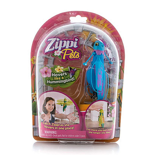 Интерактивная игрушка Zippi Pets Летающая птичка (Синяя) 201505003