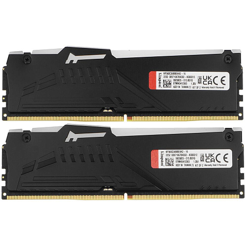 Модуль памяти DIMM 16Gb 2х8Gb DDR5 PC48000 6000MHz Kingston Fury Beast RGB Black EXPO (KF560C36BBEAK2-16)