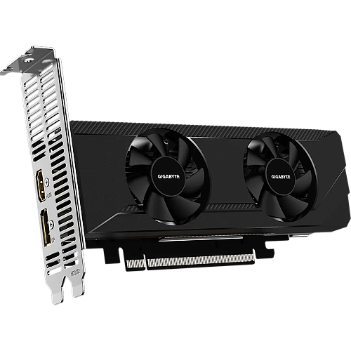 Видеокарта Gigabyte 4096Mb RX 6400 D6 Low Profile 4G (GV-R64D6-4GL) 1xDP, 1xHDMI, Ret