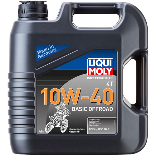 Масло моторное Motorbike 4T 10W-40 Basic Offroad Liqui Moly 3062 4л