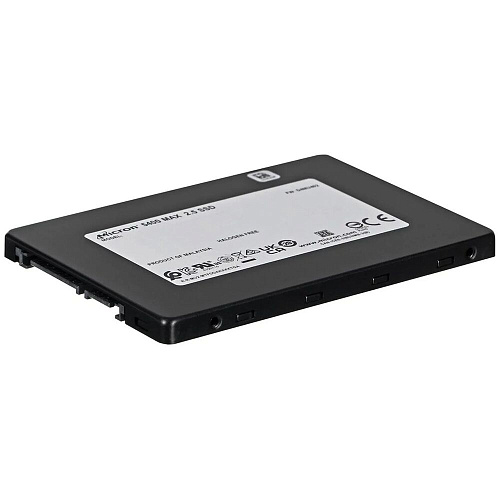 Внутренний SSD-накопитель Micron SSD 5400 MAX, 480GB, 2.5" 7mm, SATA3, 3D TLC, R/W 540/520MB/s, IOPs 95 000/58 000, TBW 4380, DWPD 5 (12 мес.)