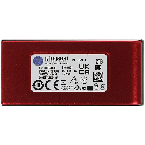 Внешний SSD-накопитель 2Tb Kingston XS1000 SXS1000R/2000G (SSD) USB 3.2 красный