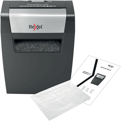 Уничтожитель бумаг Rexel Momentum X406 (секр.P-4)/фрагменты/6лист./15лтр./скобы