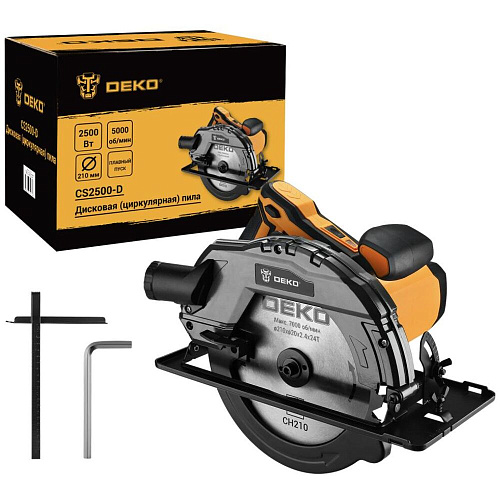 Циркулярная пила Deko CS2500-D, 2500Вт, 210мм диск 083-1102 УЦЕНКА