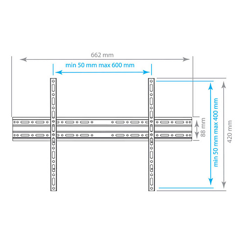 Кронштейн фиксированный Arm Media PLASMA-1 new 32-90' до 55кг Vesa до 600x400