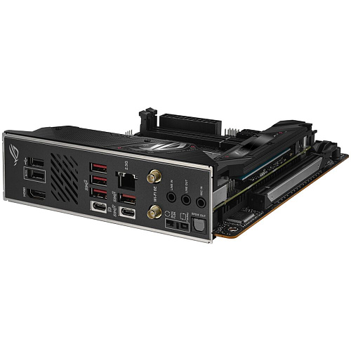 Материнская плата ASUS ROG Strix B650E-I Gaming WiFi B650 Socket AM5 2xDDR5, 2xSATA3, RAID, 2xM.2, 1xPCI-E16x, 4xUSB3.2, 2xUSB3.2 Type C, HDMI, Wi-Fi, 2.5Glan, mini-ITX
