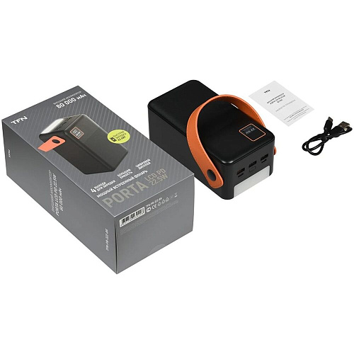 Внешний аккумулятор TFN Porta LCD PD 22.5W TFN-PB-322-BK 60000mAh Black