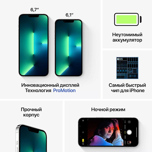 Смартфон Apple iPhone 13 Pro Max 512GB Silver MLMR3RU/A