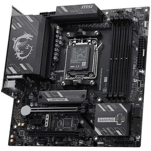 Материнская плата MSI B850M Gaming Pro WiFi6E Socket-AM5 AMD B850 4xDDR5, 4xSATA3, RAID, 2xM.2, 2xPCI-E16x, 7xUSB3.2, 1xUSB3.2 Type C, DP, HDMI, WiFi, 2.5Glan, mATX