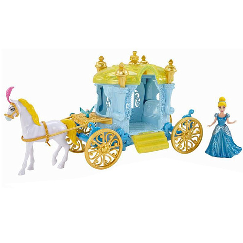 Кукла Disney Princess Золушка с каретой и лошадью CJP94