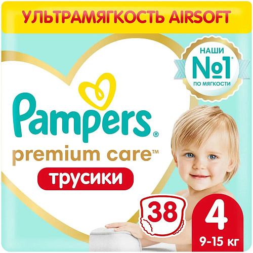 Pampers Трусики Premium Care, 4 (9-15 кг.), 38 шт.