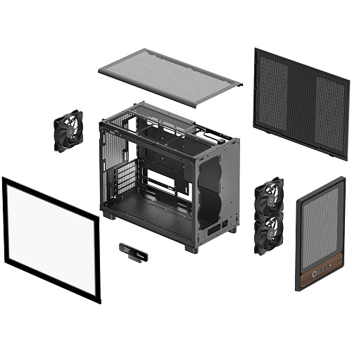 Корпус MicroATX Miditower Ocypus Delta C40 BK Digital Black