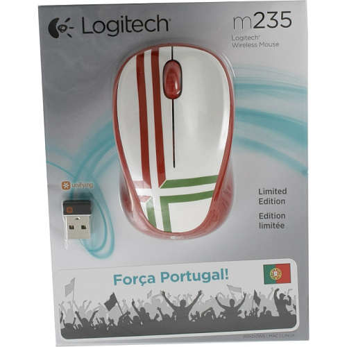 Мышь Logitech M235 Wireless Mouse Flag Portugal USB 910-004036