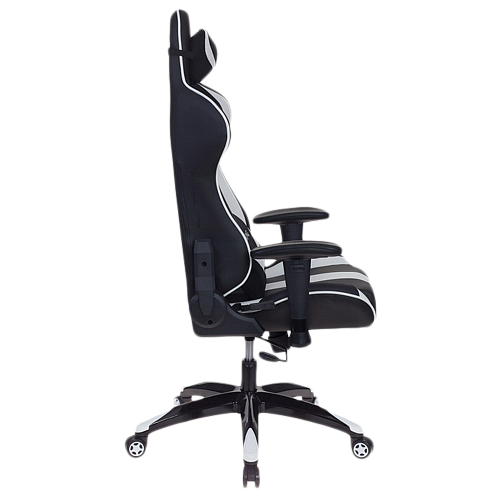 Кресло игровое Бюрократ CH-772N/BL+WHITE две подушки черный/белый искусственная кожа (пластик черный