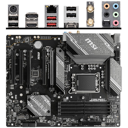 Материнская плата MSI B760 Gaming Plus WiFi B760 Socket-1700 4xDDR5, 4xSATA3, RAID, 2xM.2, 5xPCI-E16x, 2xUSB3.2, 1xUSB3.2 Type C, DP, HDMI, WiFi, 2.5Glan, ATX УЦЕНКА