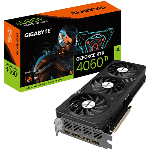 Видеокарта Gigabyte GeForce RTX 4060 Ti 16384Mb, Gaming OC 16 Gb (GV-N406TGAMING OC-16GD) 2xHDMI, 2xDP, Ret