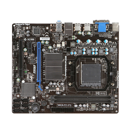 Материнская плата MSI 760GM-P23 (FX) Soc-AM3+ AMD 760G 2xDDR3, 1xPCI-E16x, Raid, GLan mATX Retail