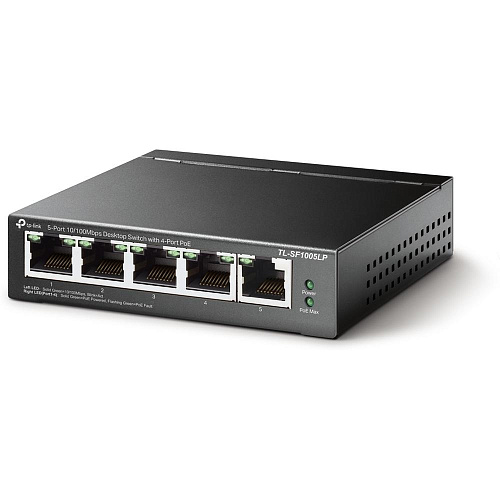 Коммутатор TP-LINK TL-SF1005LP неуправляемый 5 портов 10/100Мбит/с 4xPoE
