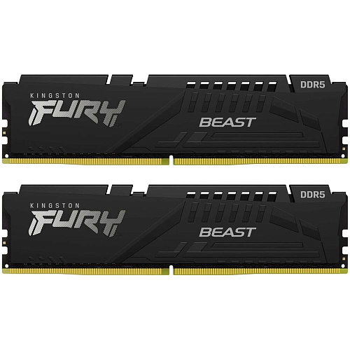 Модуль памяти DIMM 64Gb 2х32Gb DDR5 PC44800 5600MHz Kingston Fury Beast EXPO Black (KF556C36BBE2K2-64)