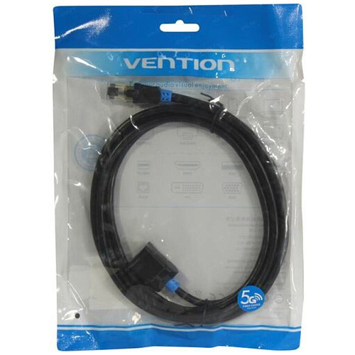 Патч-корд SSTP 2м Vention (IBLBH) категория 6a черный
