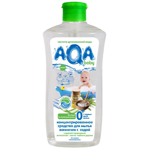 AQA baby Гель для мытья ванночек с содой, 500 мл.