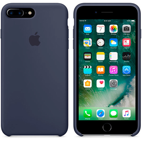 Чехол для Apple iPhone 7 Plus Silicone Case Midnight Blue  