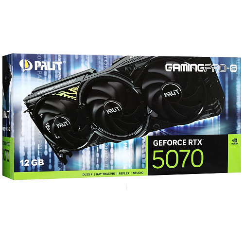 Видеокарта Palit GeForce RTX 5070 12288Mb, GamingPro S 12 Gb (NE75070019K9-GB2050U) 1xHDMI, 3xDP, Ret
