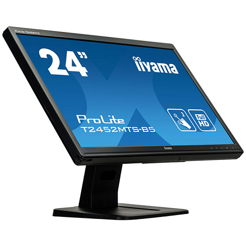 Монитор 24" Iiyama ProLite T2452MTS-B5 TN LED 1920x1080 Touch 2ms VGA DVI HDMI