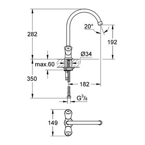 Смеситель для кухни Grohe Costa L 31831001