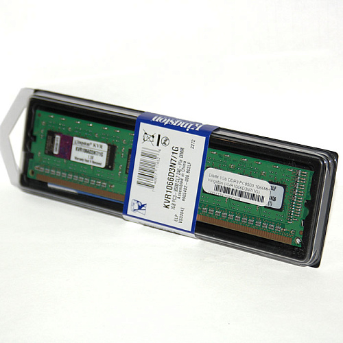 Модуль памяти DIMM 1Gb DDR3 PC8500 1066MHz Kingston (KVR1066D3N7/1G)