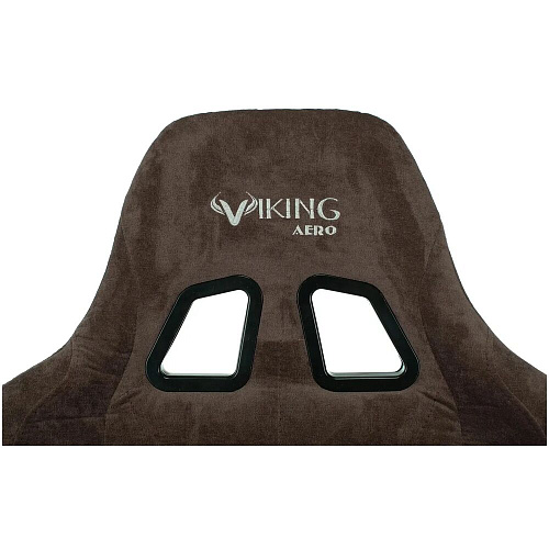 Кресло для геймера Zombie VIKING KNIGHT Fabric темно-коричневый Light-10 с подголов. крестов. металл