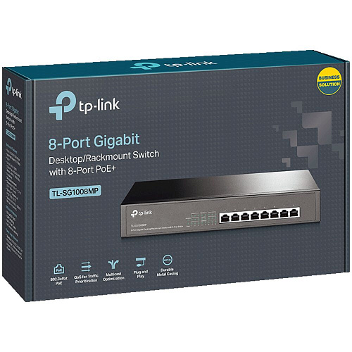 Коммутатор TP-LINK TL-SG1008MP неуправляемый 8xGbLAN PoE+