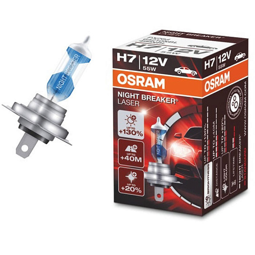 Автомобильная лампа H7 55W Night Breaker Laser 1 шт. OSRAM