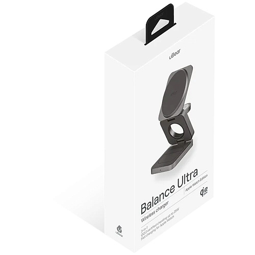 Беспроводная зарядная панель 3 в 1 Для IPhone, Apple Watch, Airpods uBear Balance Ultra Qi2.2 35W Grey