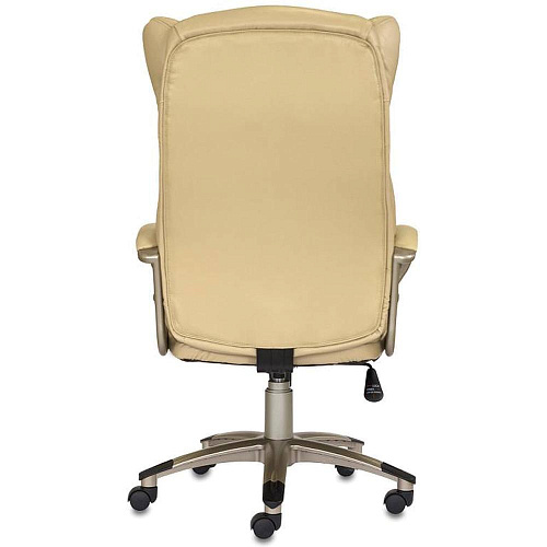 Кресло руководитея Бюрократ CH-879Y/Beige бежевый иск.кожа (золотой пластик)
