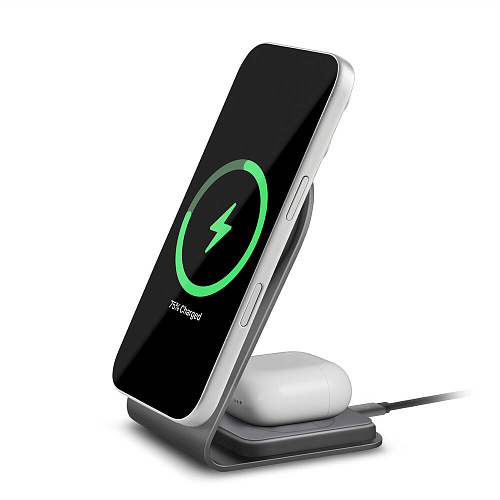Беспроводная зарядная панель 2 в 1 Для IPhone, Airpods uBear Stellar Dual 20W Grey