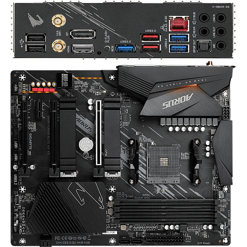 Материнская плата Gigabyte B550 AORUS Elite AX V2 Socket-AM4 AMD B550 4xDDR4, 4xSATA3, RAID, 2xM.2, 3xPCI-E16x, 5xUSB3.2, DP, HDMI, WI-Fi, Glan, ATX Ret УЦЕНКА