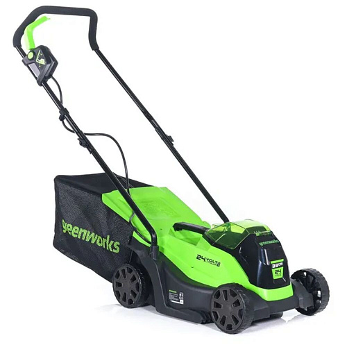 Аккумуляторная газонокосилка Greenworks 24В VT 33см GD24LM33K2 (1хАКБ 2Ач и ЗУ) 2516107UA