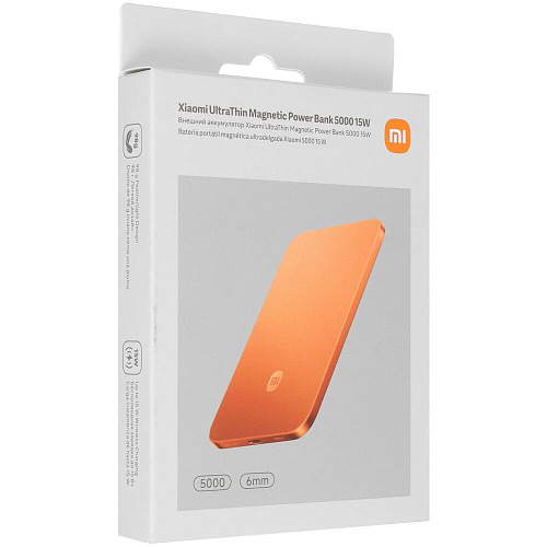 Внешний аккумулятор Xiaomi UltraThin Magnetic Power Bank 5000mAh 15W Glacier Orange