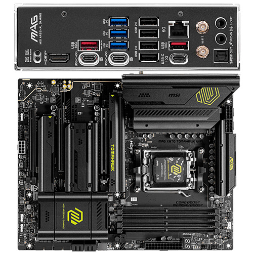 Материнская плата MSI MAG X870 Tomahawk WiFi Socket-AM5 AMD X870 4xDDR5, 4xSATA3, RAID, 4xM.2, 3xPCI-E16x, 5xUSB3.2, 1xUSB3.2 Type C, DP, HDMI, WiFi, 5Glan, ATX Ret