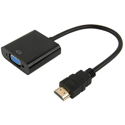 Адаптер HDMI - VGA  Filum FL-A-HM-VGAF-mjack-0.15M, 0.15 м., разъемы: HDMI A male-VGA female-mini jack female