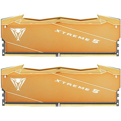 Модуль памяти DIMM 32Gb 2х16Gb DDR5 PC51200 6400MHz Patriot Memory Viper Xtreme 5 Aurum (VXA532G6432K)