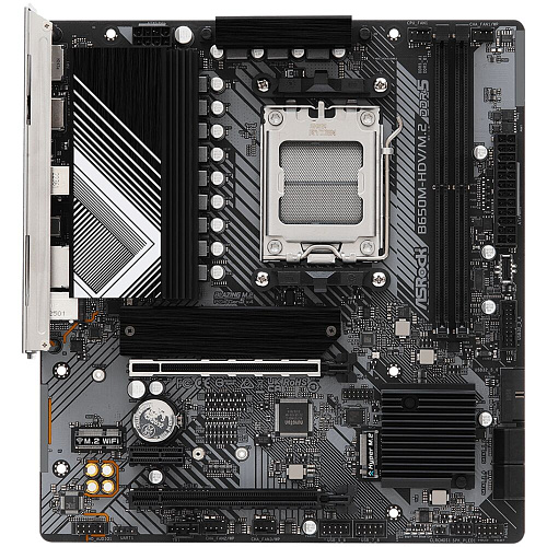 Материнская плата ASRock B650M-HDV/M.2 B650 Socket AM5 2xDDR5, 4xSATA3, RAID, 2xM.2, 2xPCI-E16x, 3xUSB3.2, 4xUSB2.0, 1xUSB3.2 Type C, DP, HDMI, Glan, mATX