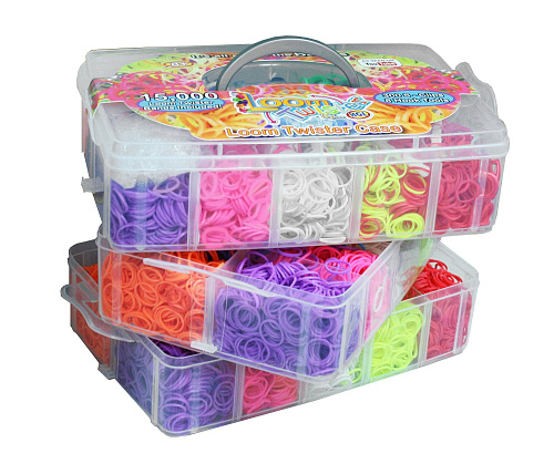 Набор для плетения из резинок браслетов Loom Twister 3-х ярусный 15000 резинок
