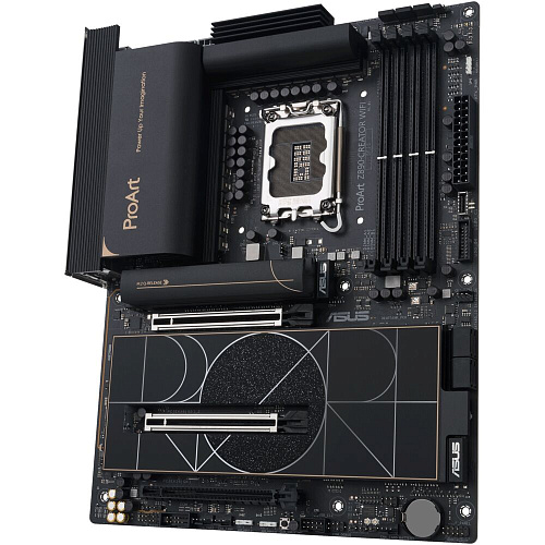 Материнская плата ASUS ProArt Z890-Creator WiFi Z890 Soc-1851 4xDDR5, 4xSATA3, RAID, 5xM.2, 3xPCI-E16x, 6xUSB3.2, 3xUSB3.2 Type C, DP, HDMI, WiFi, 2xGlan, ATX