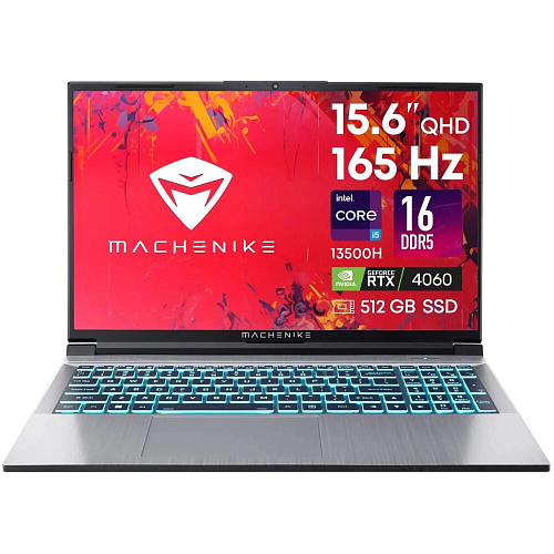 Ноутбук Machenike L15 Star 2K Core i5 13500H/16G/512Gb SSD/NV RTX4060 8Gb/15.6'' FullHD/DOS Silver