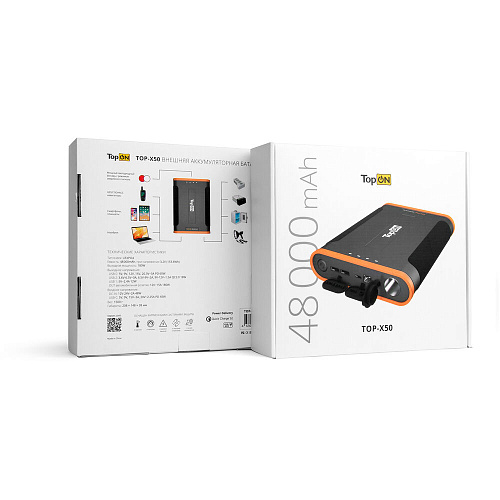 Внешний аккумулятор TopON TOP-X50 48000mAh Black