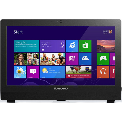 Моноблок Lenovo S20-00 19.5" HD+ CelDC J1800/4Gb/500Gb/WiFi/Web/MCR/kb/m/W8.1Bing /черный
